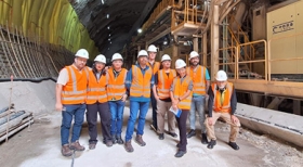 Núcleo Jovem do SEESP vê de perto obras da expansão da Linha 2