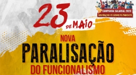 Servidores pressionam por reajuste salarial em ato nesta terça